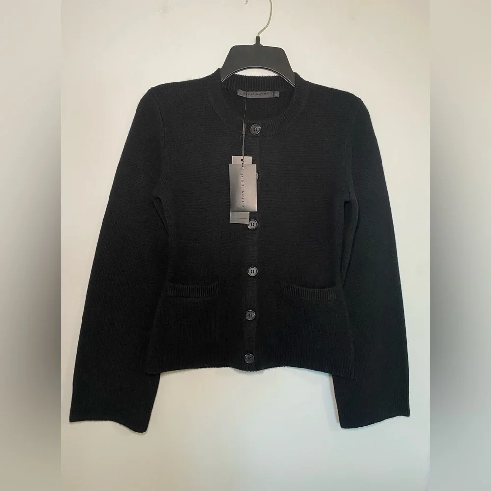 NWT Jenni Kayne Black Wool Cashmere Cooper Cardigan Size XS - Picture 4 of 12